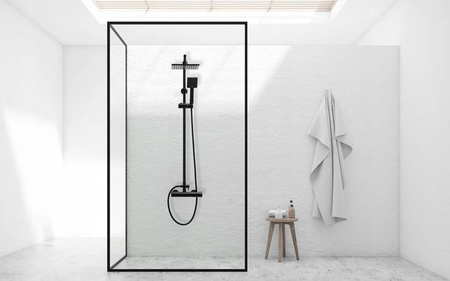 ZESTAW PRYSZNICOWY NATRYSKOWY NATYNKOWY Y-3005B CZARNY