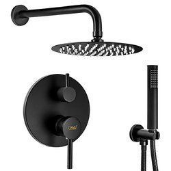 ZESTAW NATRYSKOWY PODTYNKOWY CARLO S-1098B CZARNY