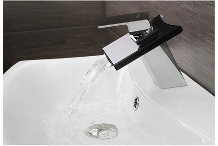 BATERIA UMYWALKOWA SZKLANA LUNA STOJĄCA NISKA S-1002 CHROM