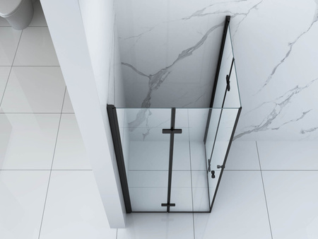 KABINA PRYSZNICOWA BAXLER KWADRATOWA TRANSPARENTNA - 100X100X190 CZARNA