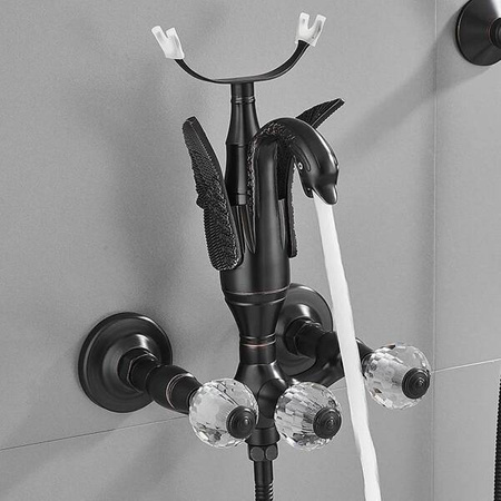 BATERIA WANNOWA ŚCIENNA SWENNA RETRO S-1177B CZARNA