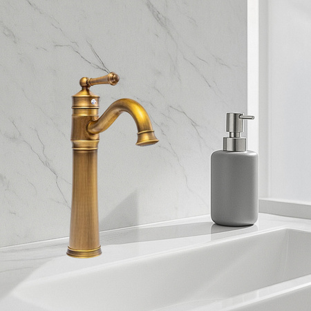 BATERIA UMYWALKOWA ADELITA WYSOKA RETRO S-1088V STARE ZŁOTO