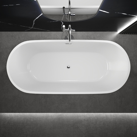 WANNA WOLNOSTOJĄCA EMILY AKRYLOWA 160X75X58 BIAŁA