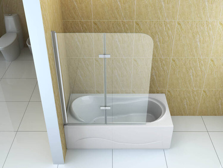 PARAWAN NAWANNOWY MARION 2-SKRZYDŁOWY 100X140 RUCHOMY CHROM