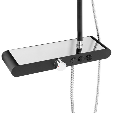 ZESTAW PRYSZNICOWY NATRYSKOWY NATYNKOWY ELENA S-1207BC CZARNY/CHROM