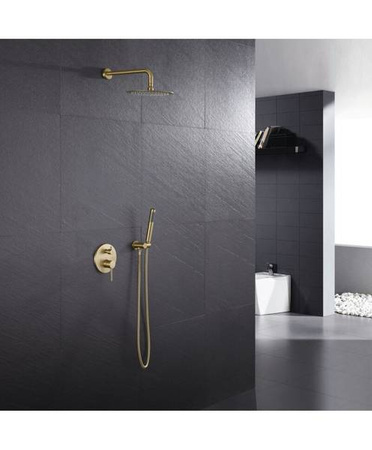 ZESTAW NATRYSKOWY PODTYNKOWY CARLO S-1098 ZŁOTY