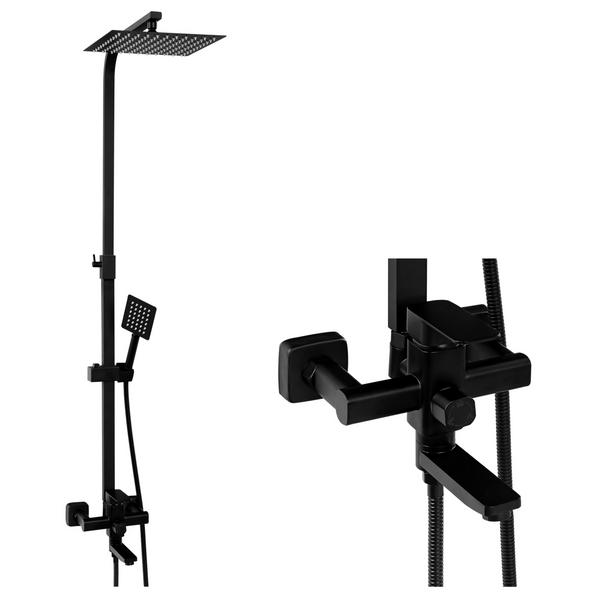 ZESTAW PRYSZNICOWY NATYNKOWY CUBO S-1196B CZARNY
