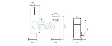 BATERIA WANNOWA 3-OTWOROWA CUBO S-1032B CZARNA