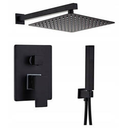 ZESTAW NATRYSKOWY PODTYNKOWY BASILIO S-1103 CZARNY