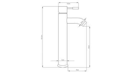 BATERIA UMYWALKOWA SENTINI WYSOKA S-2003GD ZŁOTA