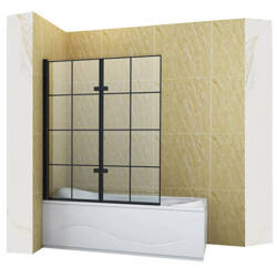 PARAWAN NAWANNOWY HAMILTON 2-SKRZYDŁOWY 120X150 FIX CZARNY