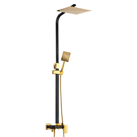 ZESTAW PRYSZNICOWY BIANCA NATRYSKOWY NATYNKOWY S-1160BG CZARNY/ZŁOTY