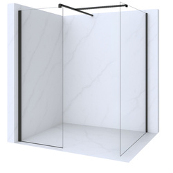 ŚCIANKA PRYSZNICOWA PALMER WALK-IN DOUBLE 2-CZĘŚCIOWA  80x200 110x200 TRANSPARENT CZARNA