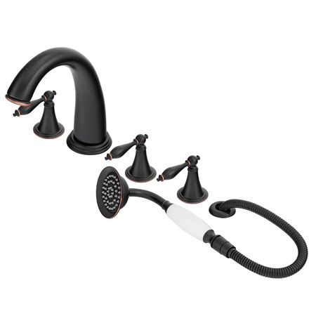 BATERIA WANNOWA 5-OTWOROWA RETRO S-1214BV CZARNA VINTAGE