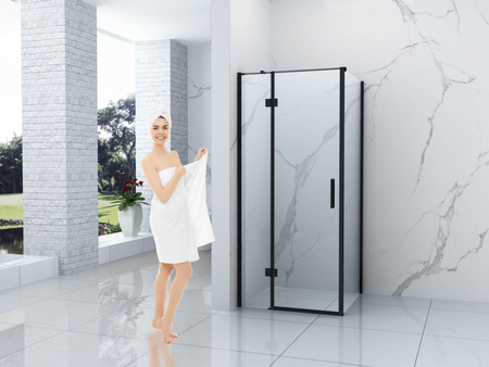 KABINA PRYSZNICOWA WILSON KWADRATOWA TRANSPARENTNA - 100X100X190 CZARNY