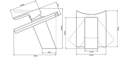 BATERIA UMYWALKOWA SZKLANA LUNA S-1002 CHROM