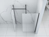 ŚCIANKA PRYSZNICOWA PALMER WALK-IN DOUBLE 2-CZĘŚCIOWA  80x200 110x200 TRANSPARENT CZARNA