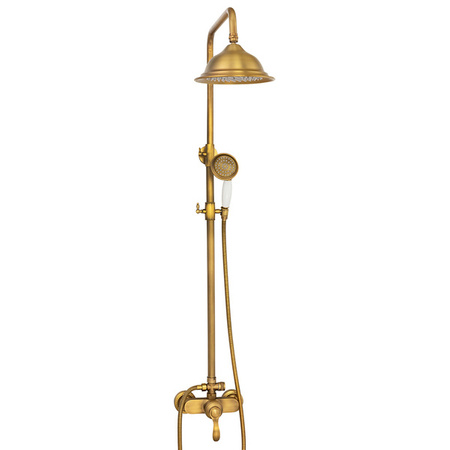 ZESTAW PRYSZNICOWY RETRO LORENZA NATRYSKOWY NATYNKOWY S-1189V STARE ZŁOTO