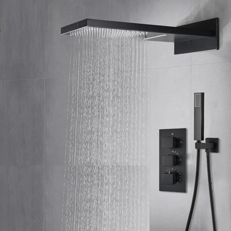 ZESTAW PRYSZNICOWY ENZO NATRYSKOWY PODTYNKOWY S-1159B CZARNY