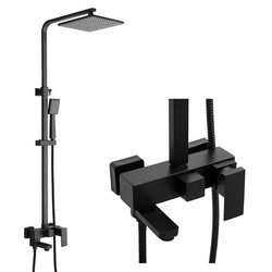 ZESTAW PRYSZNICOWY CUBO NATRYSKOWY NATYNKOWY S-1067B CZARNY