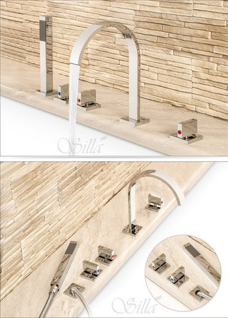 BATERIA WANNOWA PURO 5-OTWOROWA S-1061 CHROM