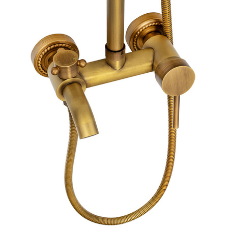 ZESTAW PRYSZNICOWY RETRO SENTINI NATYNKOWY S-1188V STARE ZŁOTO