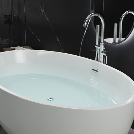 WANNA WOLNOSTOJĄCA LUNA AKRYLOWA 175X100X58 BIAŁA