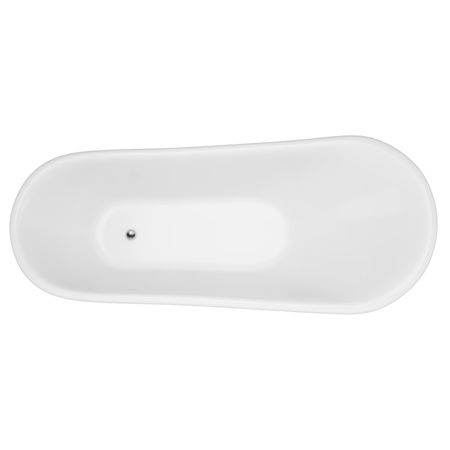 WANNA WOLNOSTOJĄCA ISABEL AKRYLOWA RETRO 160 X 75 CM BIAŁA