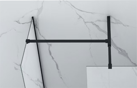 ŚCIANKA PRYSZNICOWA PALMER WALK-IN DOUBLE 2-CZĘŚCIOWA 120x200 70x200 TRANSPARENT CZARNA