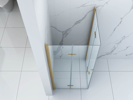 KABINA PRYSZNICOWA BAXLER KWADRATOWA TRANSPARENTNA - 100X100X190 ZŁOTA