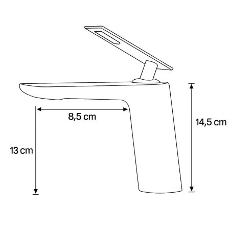 BATERIA UMYWALKOWA HUGO STOJĄCA NISKA S-1085 CHROM