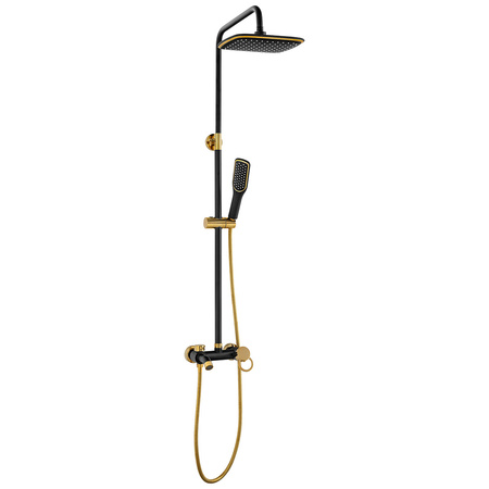 ZESTAW PRYSZNICOWY SENTINI NATRYSKOWY NATYNKOWY S-1191BG CZARNY/ZŁOTY