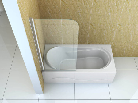 PARAWAN NAWANNOWY MARION 1-SKRZYDŁOWY 70X140 RUCHOMY CHROM