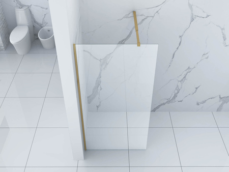 ŚCIANKA PRYSZNICOWA WALK-IN 90x200 TRANSPARENT ZŁOTA
