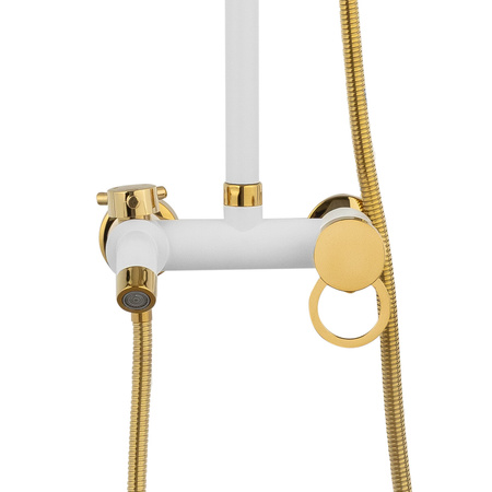 ZESTAW PRYSZNICOWY SENTINI NATRYSKOWY NATYNKOWY S-1191WG BIAŁY/ZŁOTY