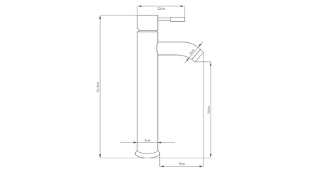 BATERIA UMYWALKOWA SENTINI WYSOKA S-2003D CHROM