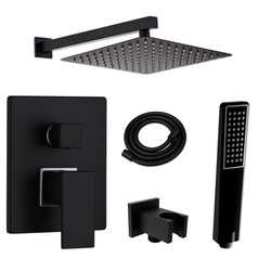 ZESTAW NATRYSKOWY PODTYNKOWY BASILIO S-1103 V5 CZARNY