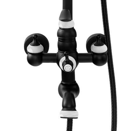 ZESTAW PRYSZNICOWY NATRYSKOWY NATYNKOWY RETRO MATILDA S-1201B CZARNY