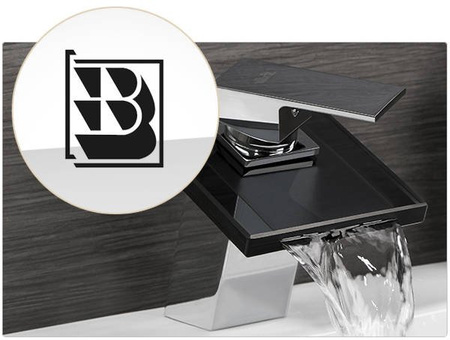 BATERIA UMYWALKOWA SZKLANA LUNA STOJĄCA NISKA S-1002 CHROM