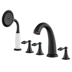 BATERIA WANNOWA 5-OTWOROWA RETRO S-1214BV CZARNA VINTAGE