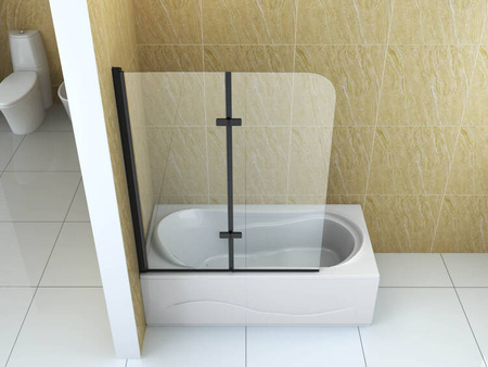 PARAWAN NAWANNOWY MARION 2-SKRZYDŁOWY 120X140 RUCHOMY CZARNY