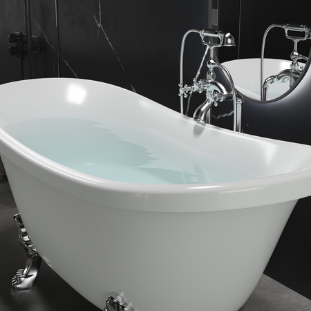 WANNA WOLNOSTOJĄCA BELLA AKRYLOWA RETRO 170 X 75 CM BIAŁA