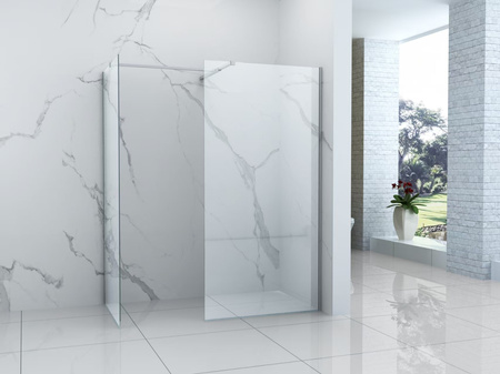 ŚCIANKA PRYSZNICOWA PALMER WALK-IN DOUBLE 2-CZĘŚCIOWA 120x200 120x200 TRANSPARENT CHROM