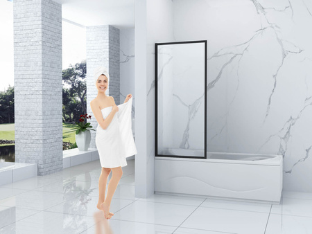 PARAWAN NAWANNOWY VESTON 1-SKRZYDŁOWY 70X150 FIX CZARNY