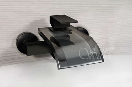 BATERIA WANNOWA LUNA SZKLANA ŚCIENNA S-1012B CZARNA