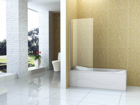 PARAWAN NAWANNOWY ASTON 1-SKRZYDŁOWY 50X150 FIX CHROM