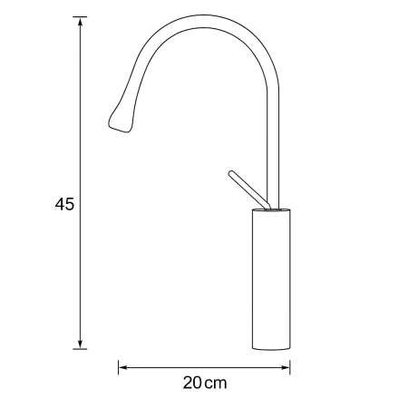 BATERIA UMYWALKOWA LUCA STOJĄCA OBROTOWA S-1192B CZARNA