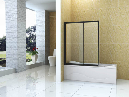 PARAWAN NAWANNOWY SPENCER 2-SKRZYDŁOWY 100X150 ROZSUWANY CZARNY