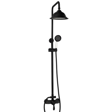 ZESTAW PRYSZNICOWY RETRO LORENZA NATRYSKOWY NATYNKOWY S-1189B CZARNY