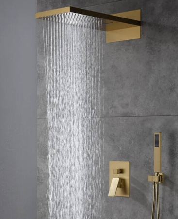 ZESTAW PRYSZNICOWY NATRYSKOWY PODTYNKOWY ENZO S-1101G ZŁOTY